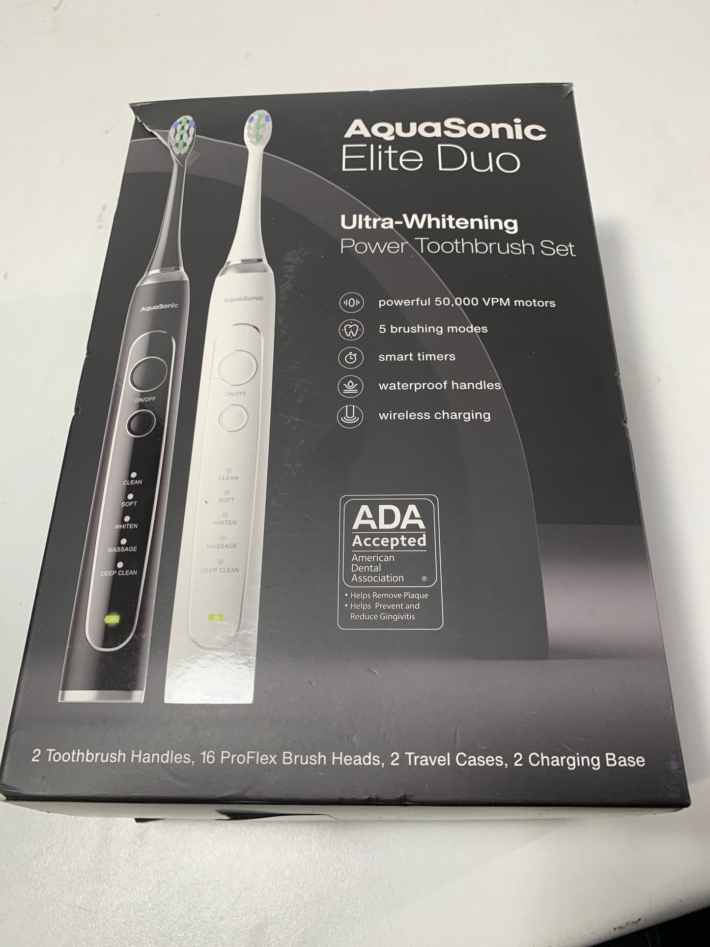 Aquasonic Elite Duo Ultra Toothbrush Set