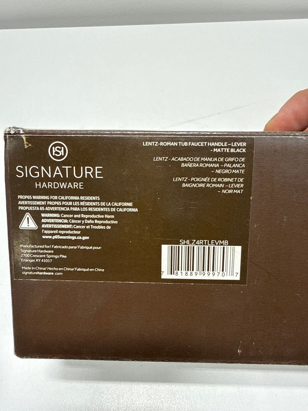Signature Hardware 498619 Lentz Lever Roman Tub Faucet Handles - Matte Black