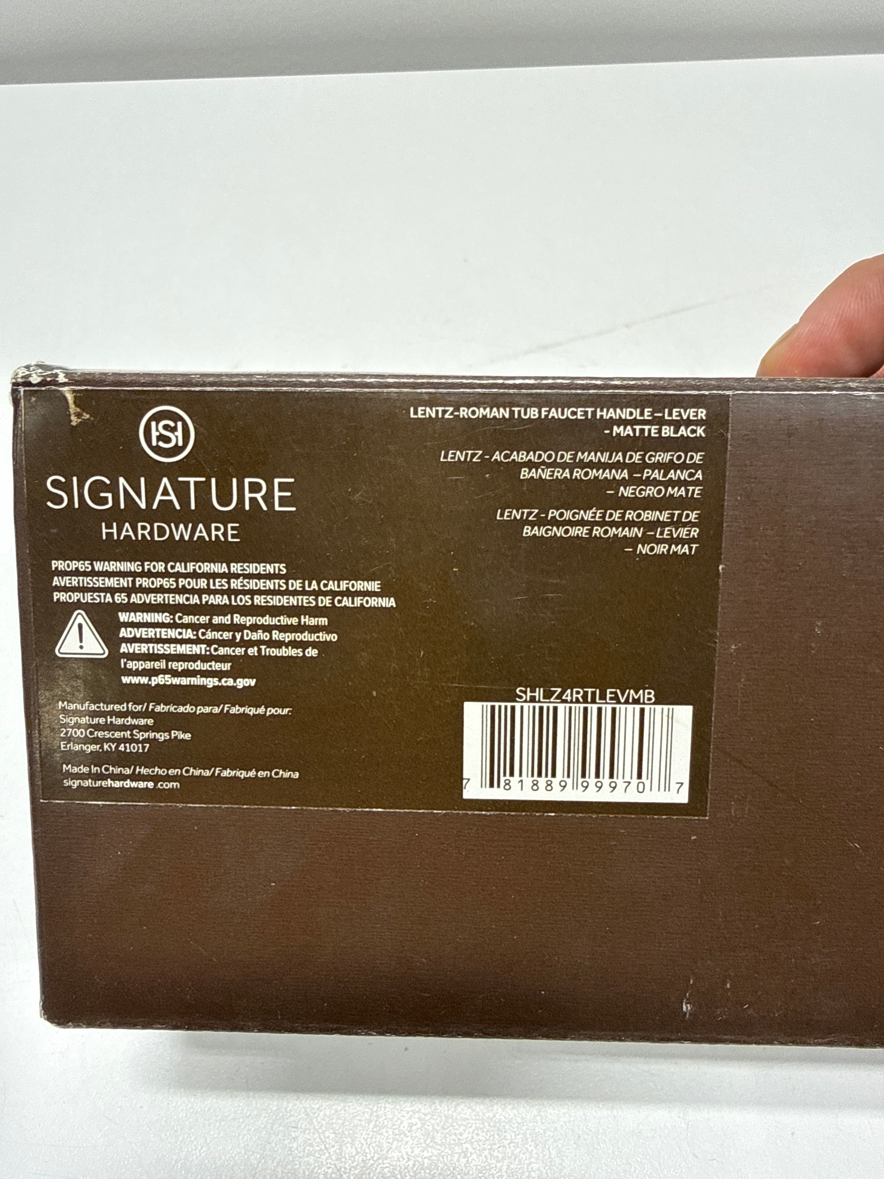Signature Hardware 498619 Lentz Lever Roman Tub Faucet Handles - Matte Black