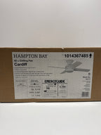 Cardiff 42 in. Matte White Flush Mount Standard Indoor Ceiling Fan with White Adjustable LED Light, DC Motor, and Remote