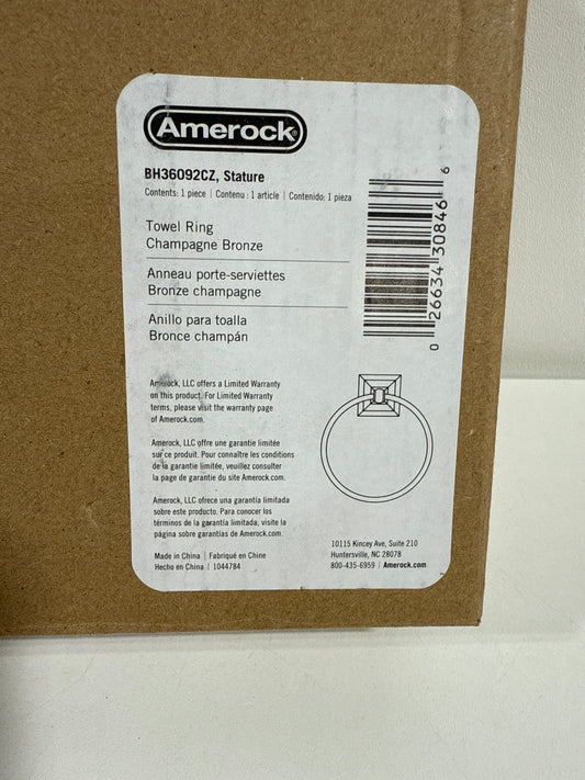 Stature Champagne Bronze Transitional 7-9/16 in 192 Mm Length Towel Ring