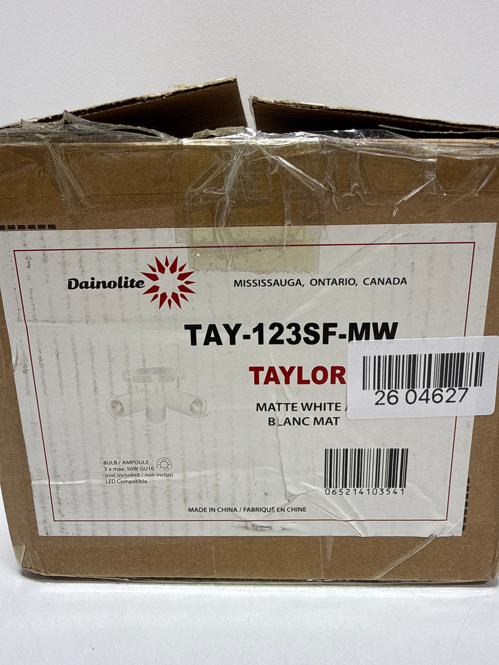 Dainolite 3 Light Spot Light in Matte White