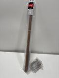Rod Desyne 1 inch Adjustable Single Faux Wood Curtain Rod 28-48 inch in Chestnut with Bonnet Finials