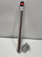 Rod Desyne 1 inch Adjustable Single Faux Wood Curtain Rod 28-48 inch in Chestnut with Bonnet Finials