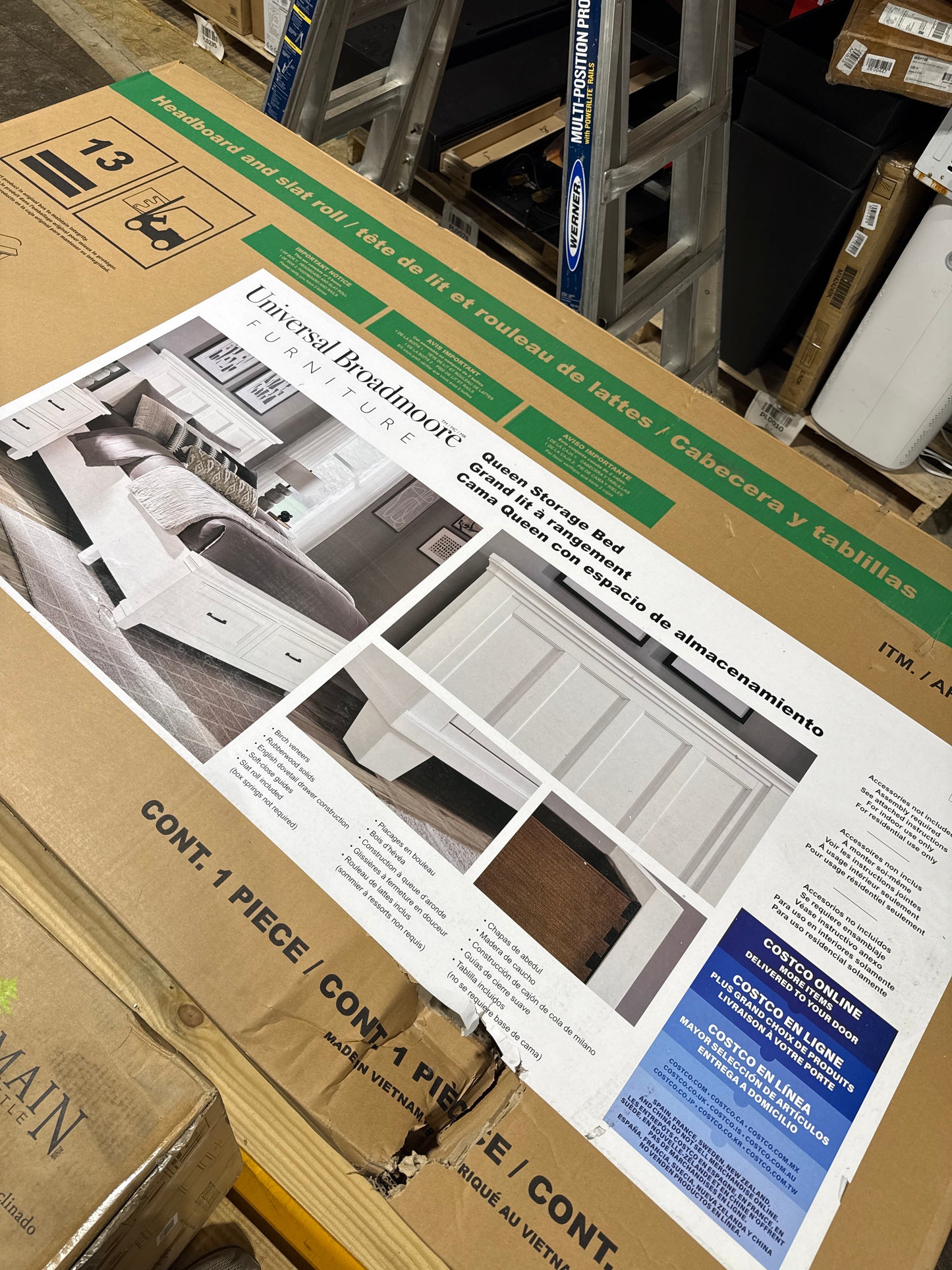 Broadmoore Rose Storage Bed Queen White