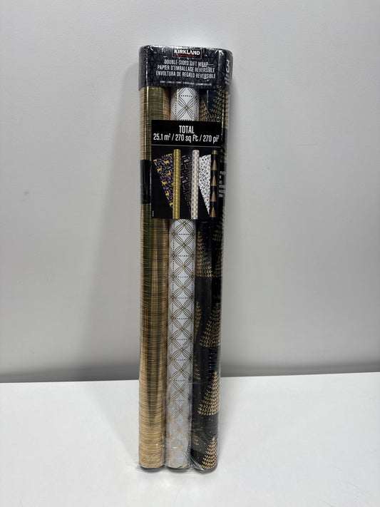 Kirkland Signature Double Sided Wrapping Paper, 3-pack