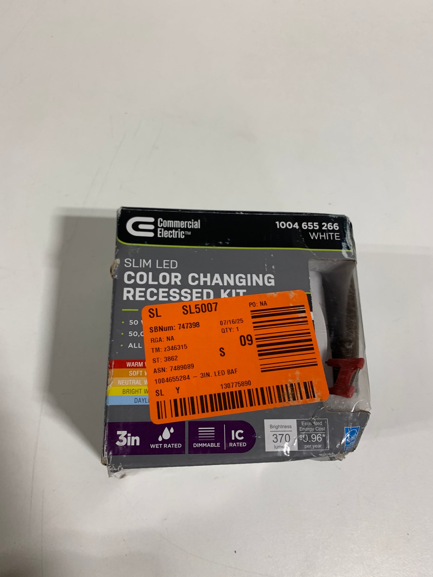 Ultra Slim Integrated LED 3 in Round Adj Color Temp Canless Recessed Light for Kitchen Bath Living rooms, White