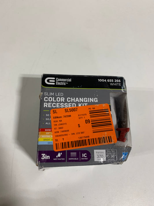 Ultra Slim Integrated LED 3 in Round Adj Color Temp Canless Recessed Light for Kitchen Bath Living rooms, White