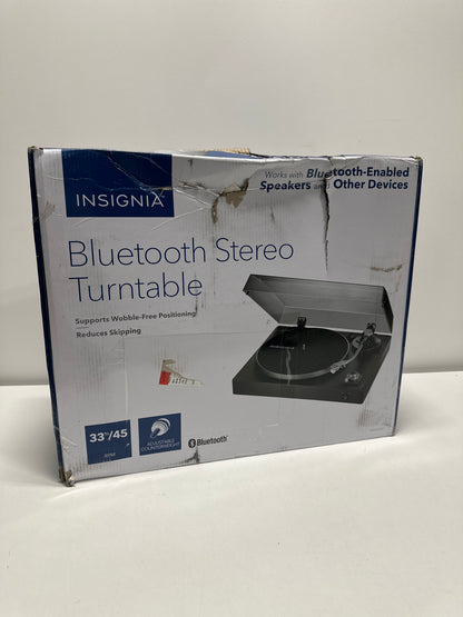 Insignia - Bluetooth Stereo Turntable - Black