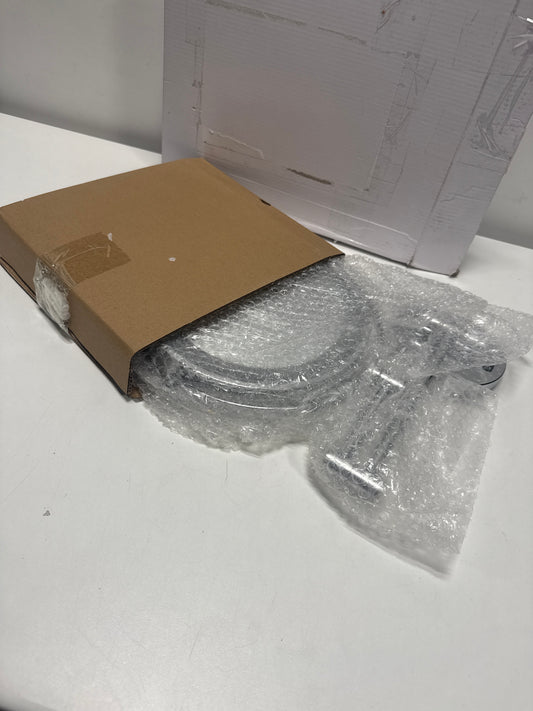 ICO Bath V905 Volkano 19-1/2" W X 13-1/2" H Modern Circular Framed Bathroom Wall Mirror with LED Lighting Chrome