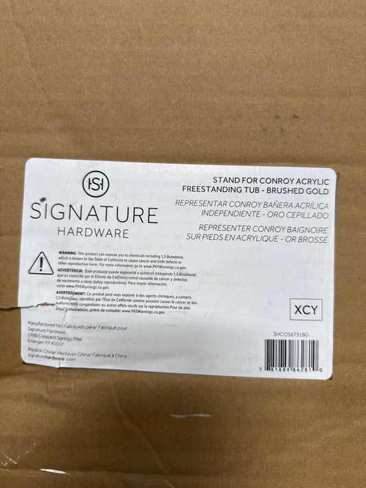 Scratch Signature Hardware Conroy Stainless Steel Free Standing Tub - BASE ONLY