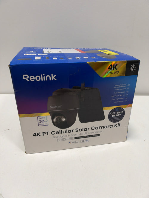 Reolink - Go Series G440 4K 8MP Solar Outdoor Wireless 4G LTE Pan Tilt Security Camera with SIM Card