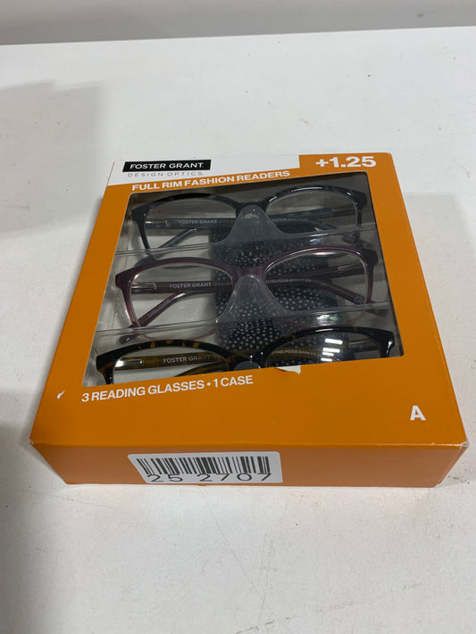 DesginOptics by Foster Grant Classic Reading Glasses +1.25 3 Count
