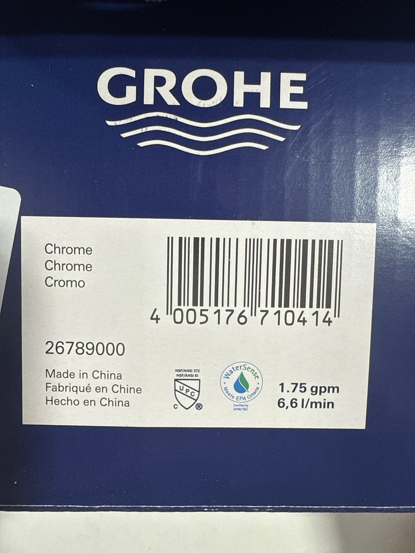 Grohe 26 789 Rainshower SmartActive 1.75 GPM Multi Function Shower Head with DreamSpray and EcoJoy Technology Starlight Chrome