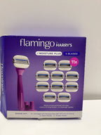 Flamingo by Harry's Moisture Plus Razor Set 11 Cartridges + 1 Handle