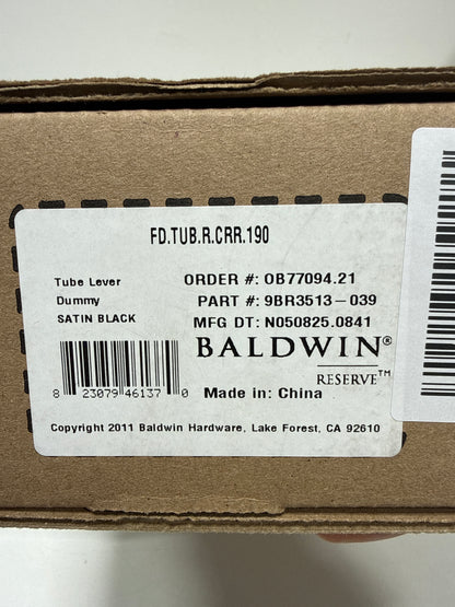 Baldwin Tube Non-Turning Two-Sided Through-Door Dummy Door Lever Set from the Reserve Collection - *Tools Hardware &