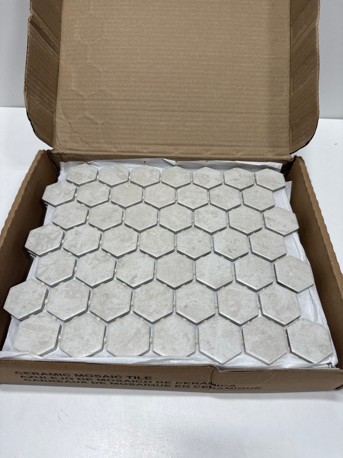 10- Daltile Resilience - 10-1/4" x 11-3/8" Geometric Mosaic Floor and Wall Tile - Matte Marble Visual - Sold by Sheet (0.81 SF/Sheet)