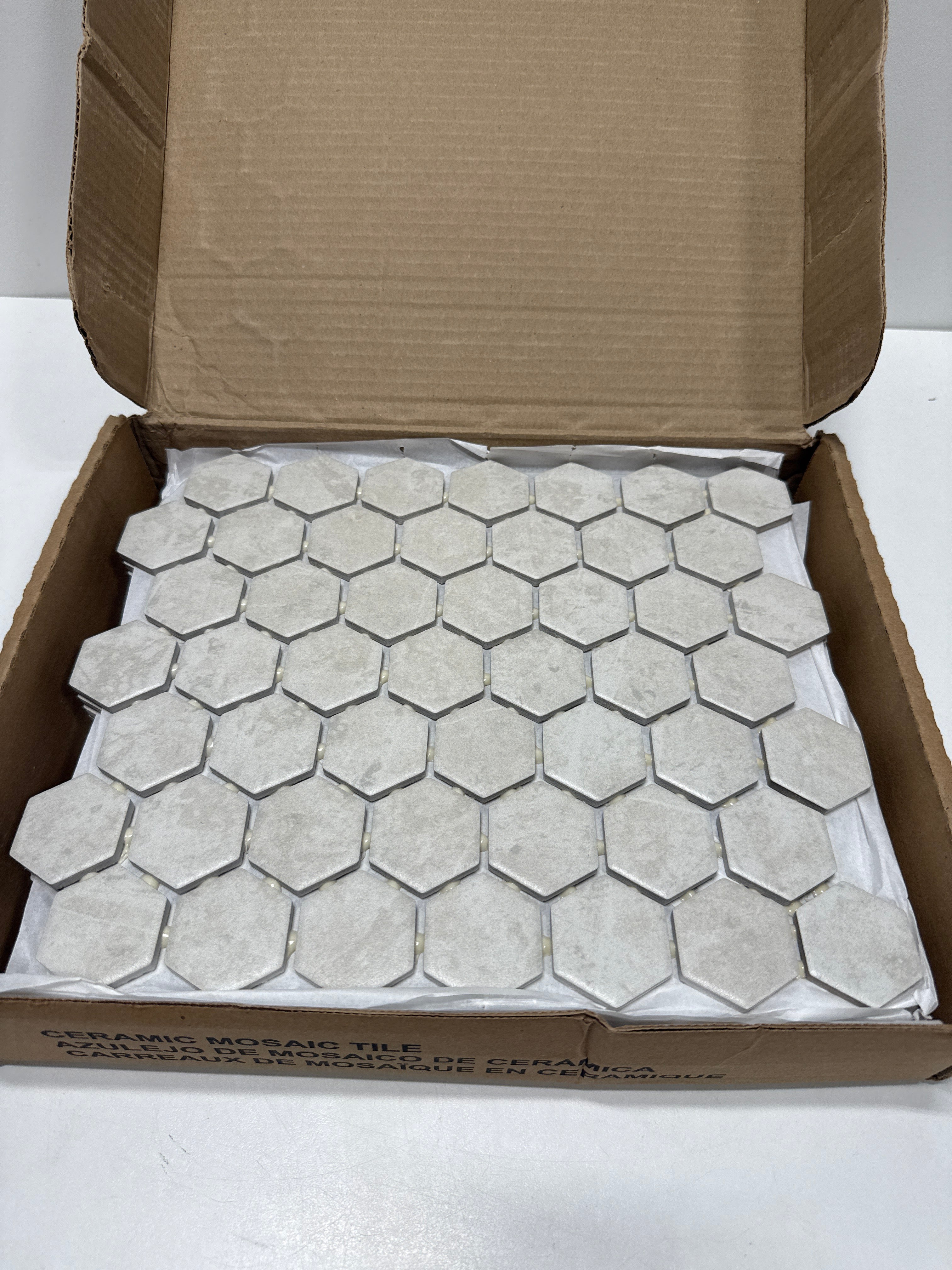 10- Daltile Resilience - 10-1/4" x 11-3/8" Geometric Mosaic Floor and Wall Tile - Matte Marble Visual - Sold by Sheet (0.81 SF/Sheet)