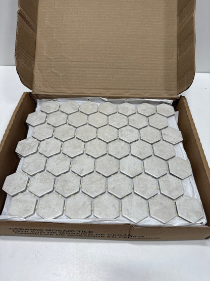 10- Daltile Resilience - 10-1/4" x 11-3/8" Geometric Mosaic Floor and Wall Tile - Matte Marble Visual - Sold by Sheet (0.81 SF/Sheet)