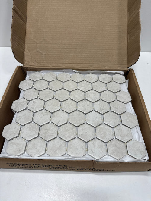 10- Daltile Resilience - 10-1/4" x 11-3/8" Geometric Mosaic Floor and Wall Tile - Matte Marble Visual - Sold by Sheet (0.81 SF/Sheet)