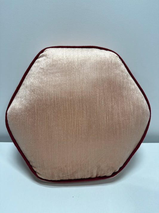 16" Textured Velvet Hexagon Throw Pillow Coral - Threshold™ Designed with Studio McGee