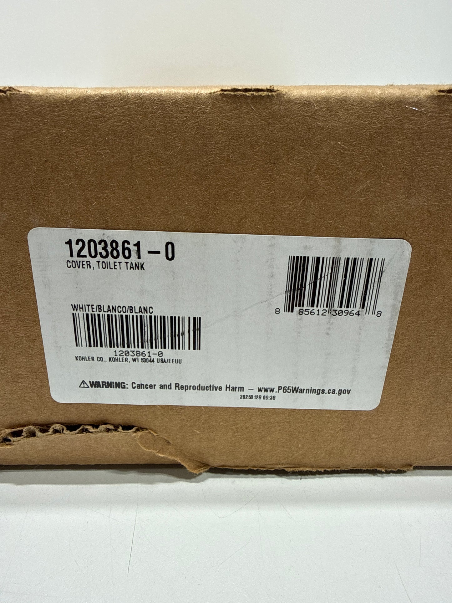 Kohler K1203861 Windham Toilet Tank Lid Replacement White