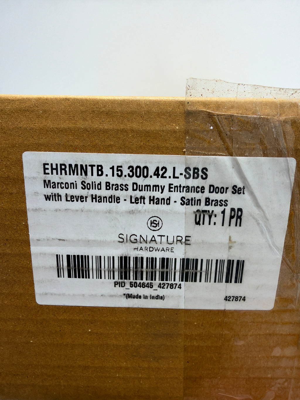 Signature Hardware EHRMNTB.15.300.42.L-SBS Marconi Solid Brass Dummy Entrance