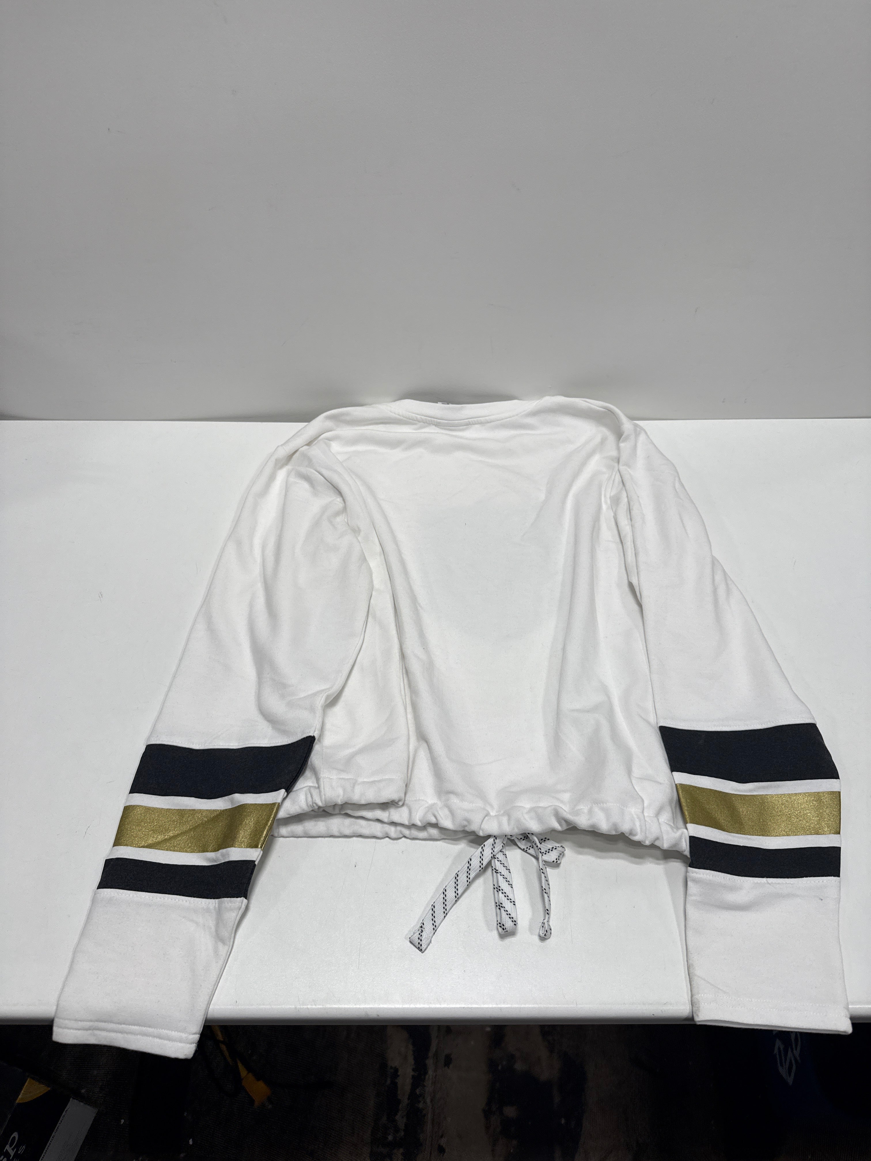 NHL Vegas Golden Knights Women's White Long Sleeve Fleece Crew Sweatshirt - L