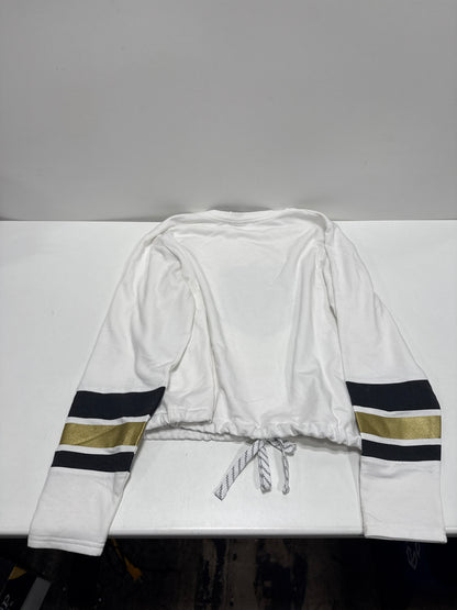 NHL Vegas Golden Knights Women's White Long Sleeve Fleece Crew Sweatshirt - L