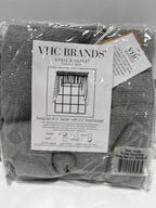 VHC Brands Burlap Dove Grey Farmhouse Curtains Swag Set of 2 36x36x16