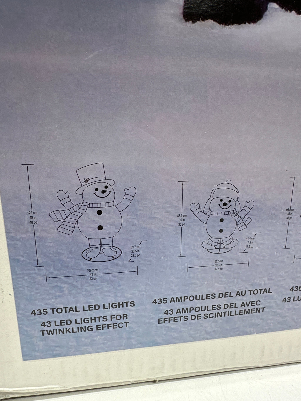 Kirkland Pop Up Snowman Family with LED Lights Set of 3 - *Christmas & Seasonal
