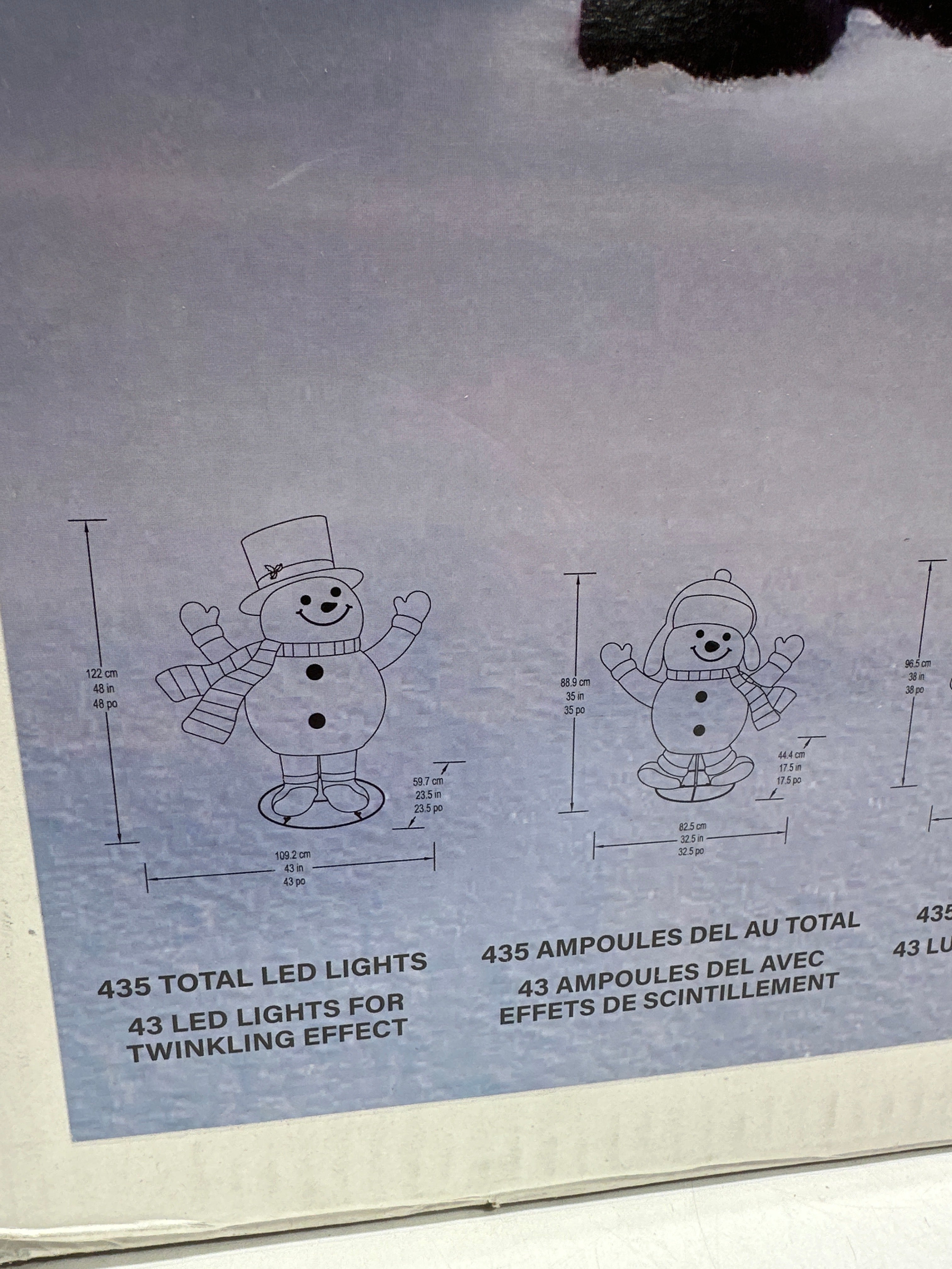 Kirkland Pop Up Snowman Family with LED Lights Set of 3 - *Christmas & Seasonal