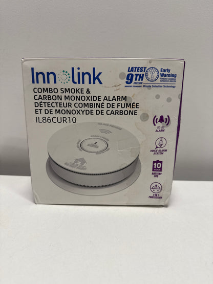 10-Year Battery Powered Wireless Interconnected Smoke and Carbon Monoxide Detector with Voice Alarm(1-Pack)