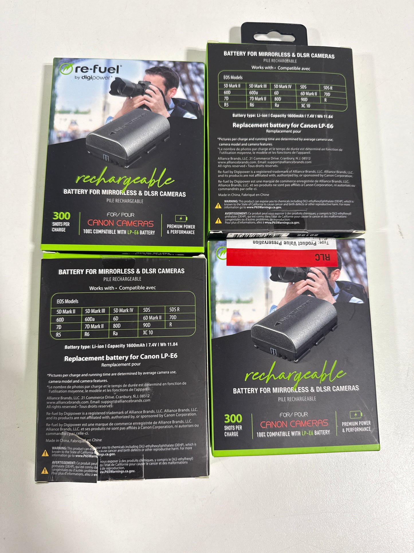 4 Digipower - Digital Camera Replacement Battery for Canon LP-E6 Battery Pack