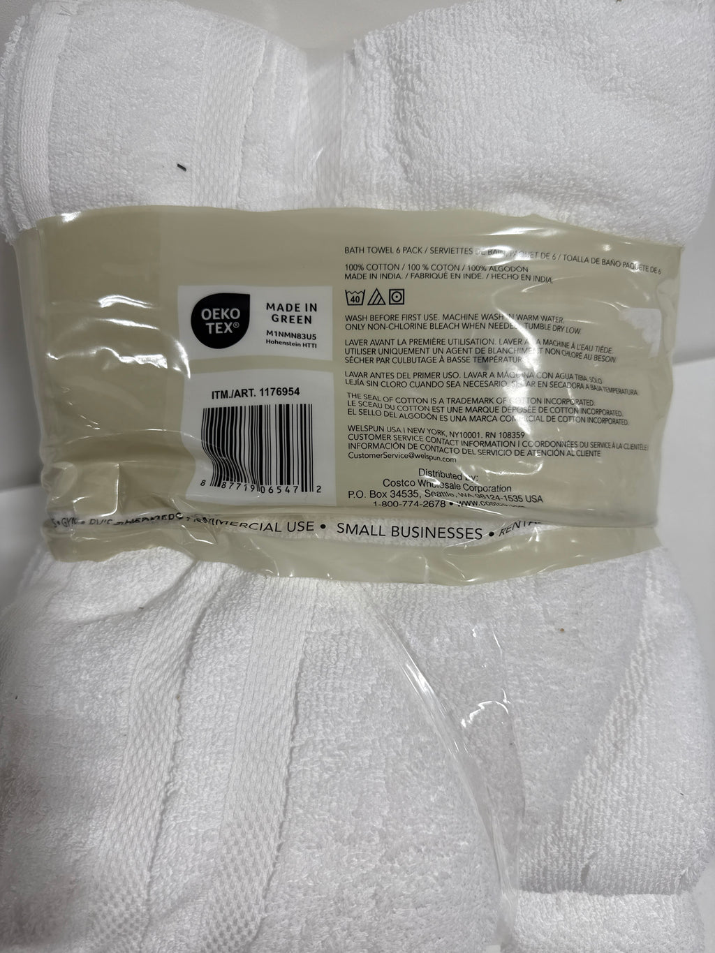 Grandeur Hospitality Bath Towel 6 Pack 34’’ X 54’’ 100% Cotton 6 Pack - *Kitchen & Dining
