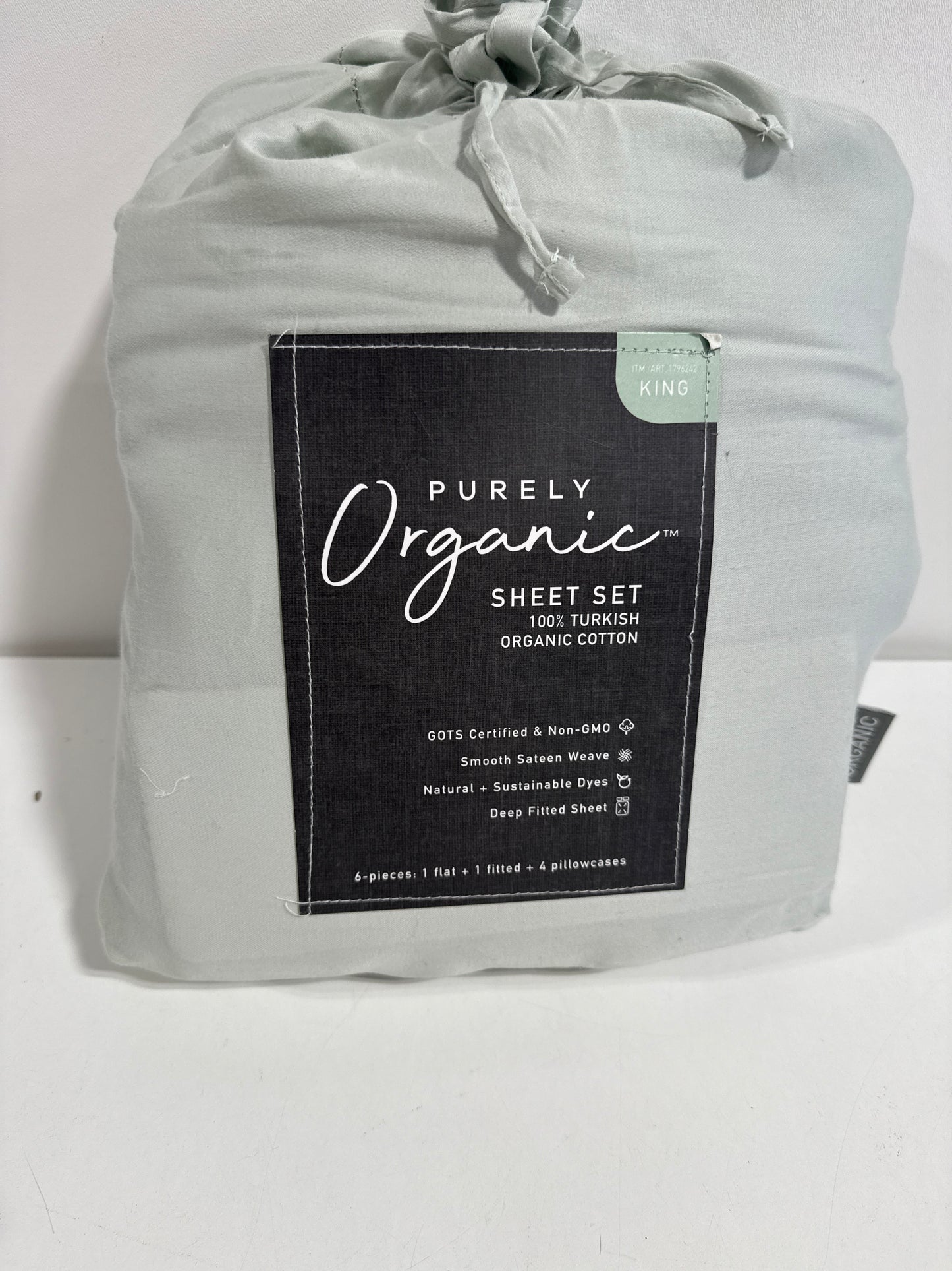 King Purely Organic 300 Thread Count 6-piece 100% Turkish Organic Cotton Sheet Set