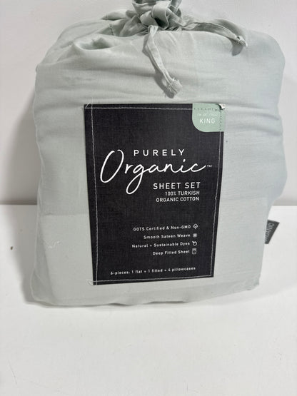 King Purely Organic 300 Thread Count 6-piece 100% Turkish Organic Cotton Sheet Set