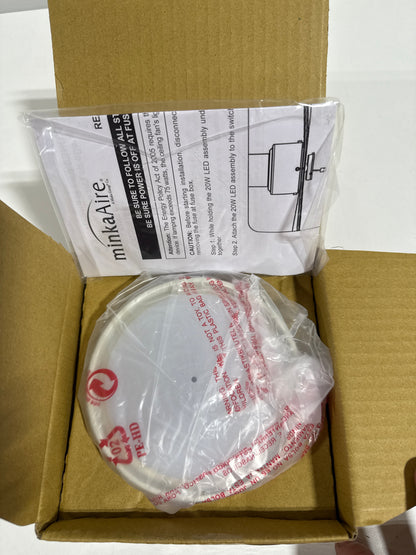 Minka Aire K9787L-WHF Simple 1 LED Light Kit, Flat White