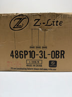 Z-Lite Harmony 36 Inch 3 Light Linear Suspension Light Harmony - 486P10-3L-OBR - Modern Contemporary