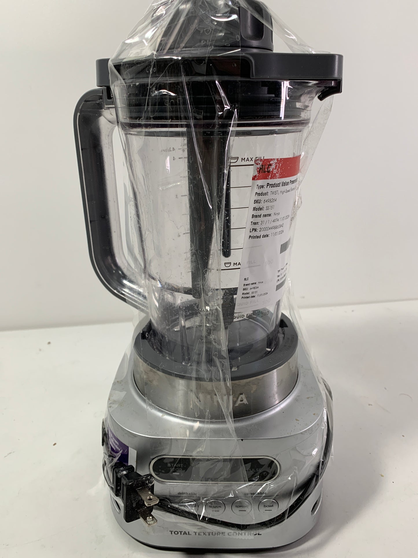 NINJA Twisti 34 Oz. High 5-Speed Stainless Steel Blender Duo, Silver