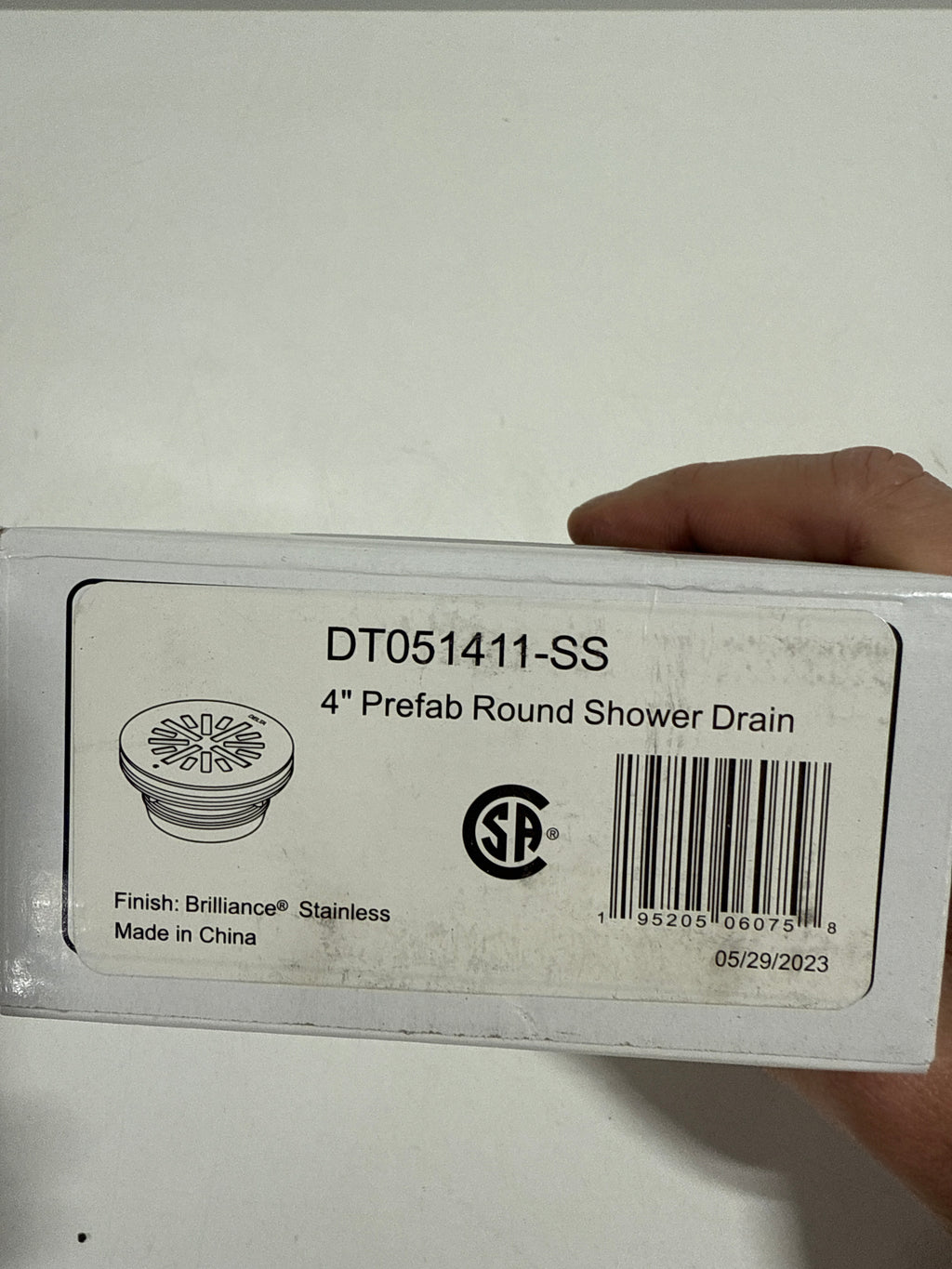 Delta DT051411 4’’ Prefab Round Shower Drain Brilliance Stainless - *Plumbing