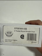 Delta DT051411 4’’ Prefab Round Shower Drain Brilliance Stainless - *Plumbing