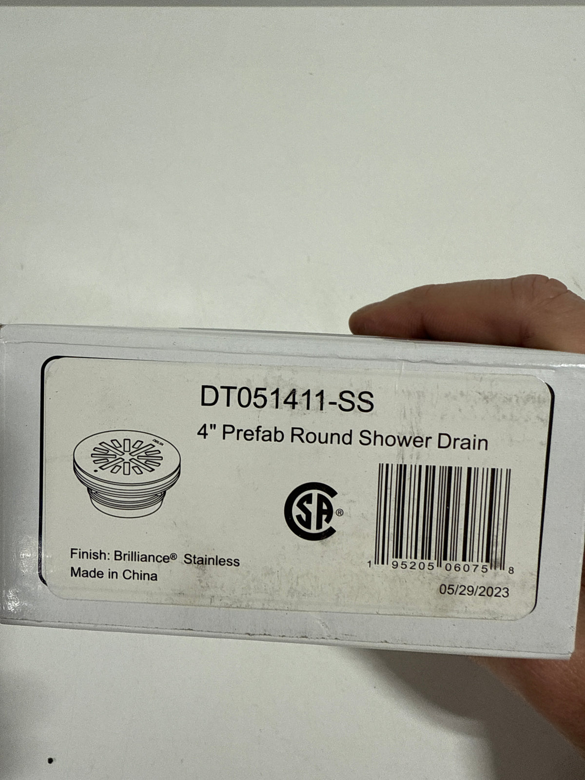 Delta DT051411 4’’ Prefab Round Shower Drain Brilliance Stainless - *Plumbing