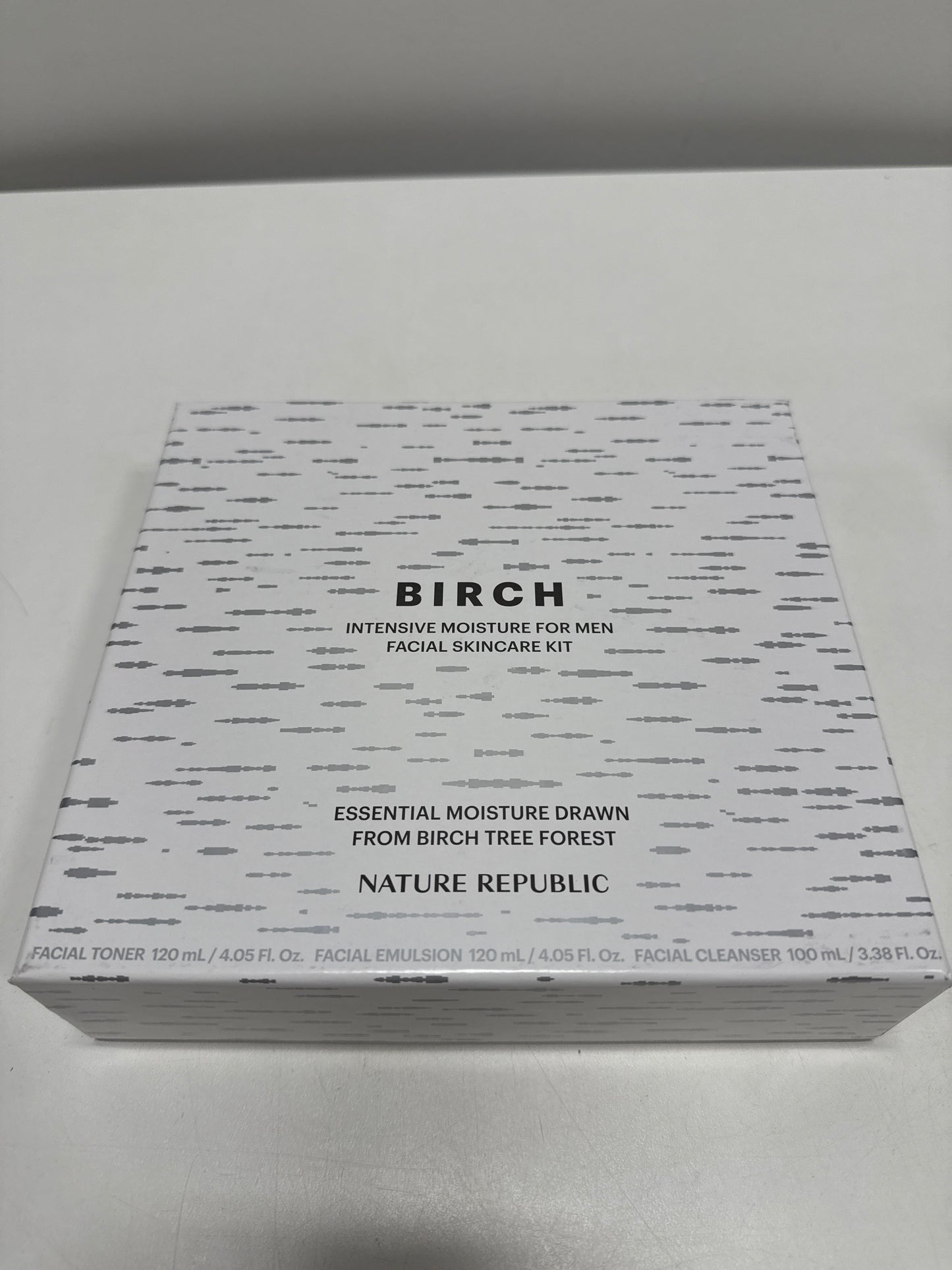 Nature Republic Birch Intensive for Men Skin Care Kit, Face Wash & Moisturizer for Hydrated Skin, Facial Toner (4.05 Fl.Oz) Emulsion (4.05 Fl.Oz) Cleaner (3.38 Fl.Oz), Korean Gift Sets
