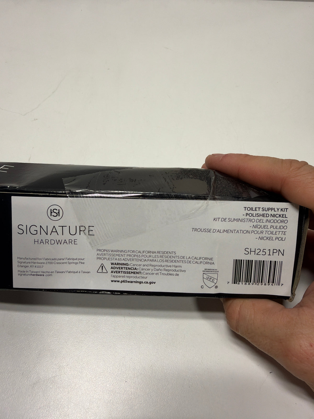 Signature Hardware Toilet Supply Kit with Angle Stop - Polished Nickel