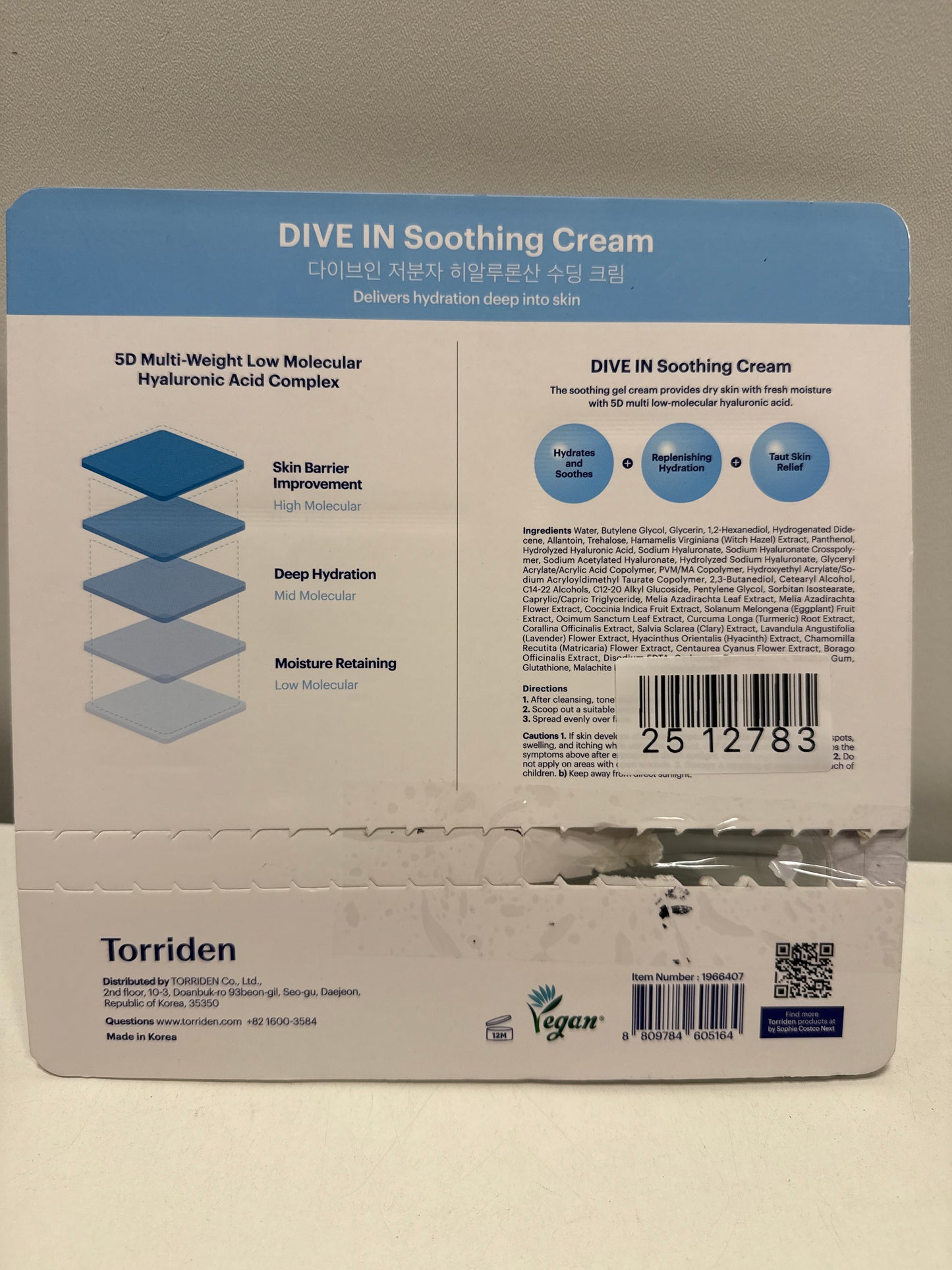 Torriden DIVE IN Soothing Cream Set, 3-piece