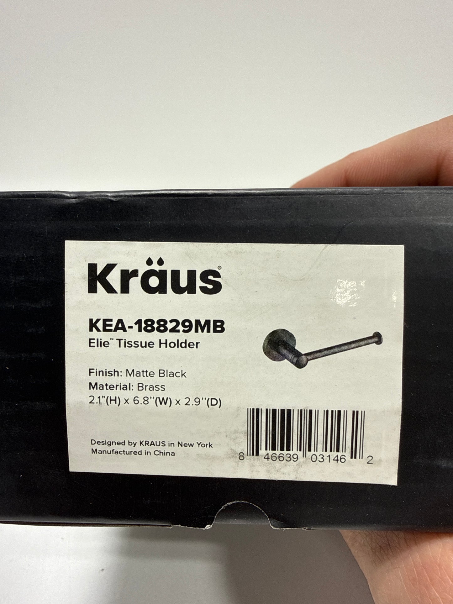 KRAUS Elie Bathroom Toilet Paper Holder, Matte Black Finish, KEA-18829MB