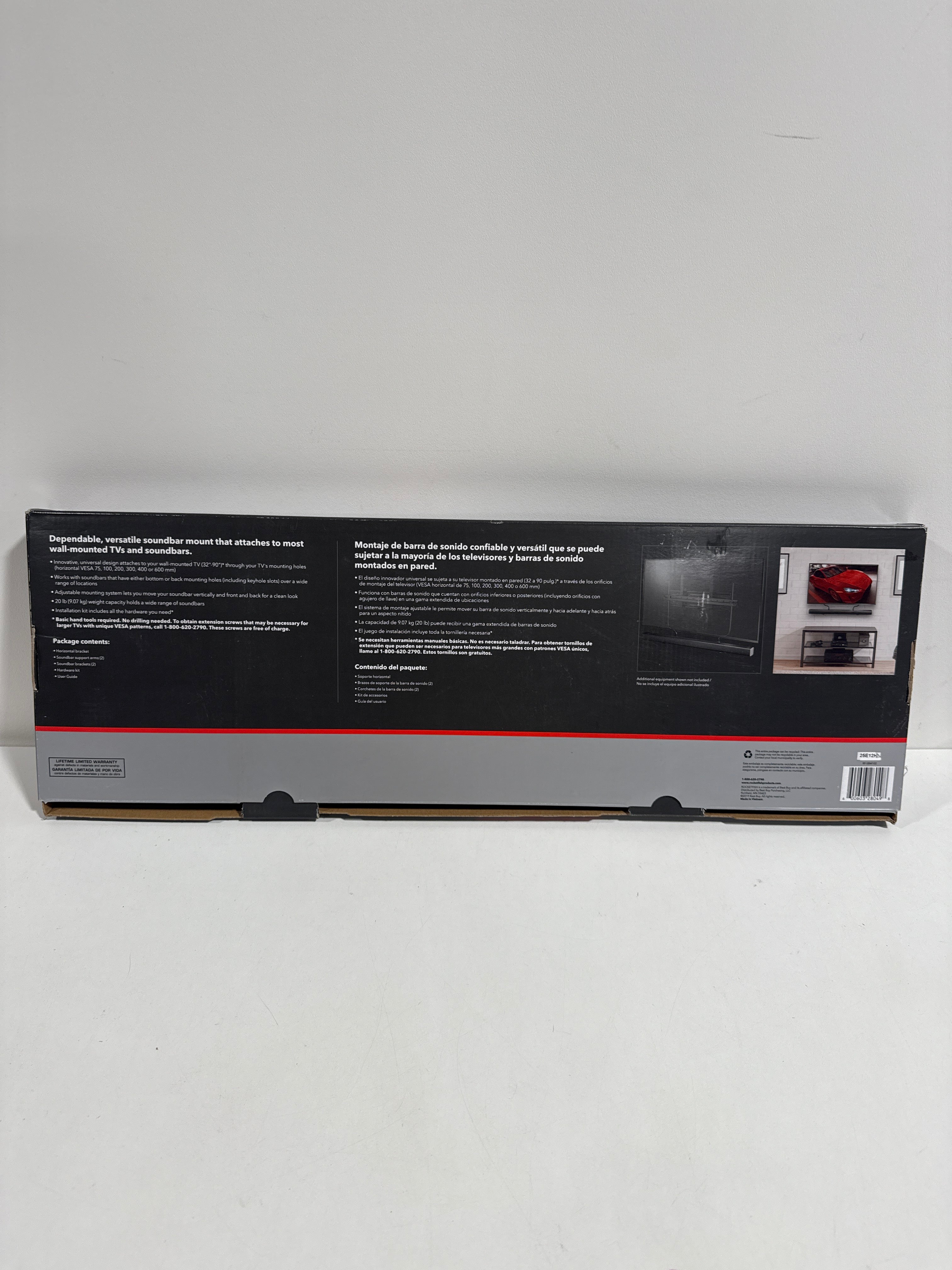Rocketfish - Universal Soundbar Mounting System - Black - *TV & Home Theater