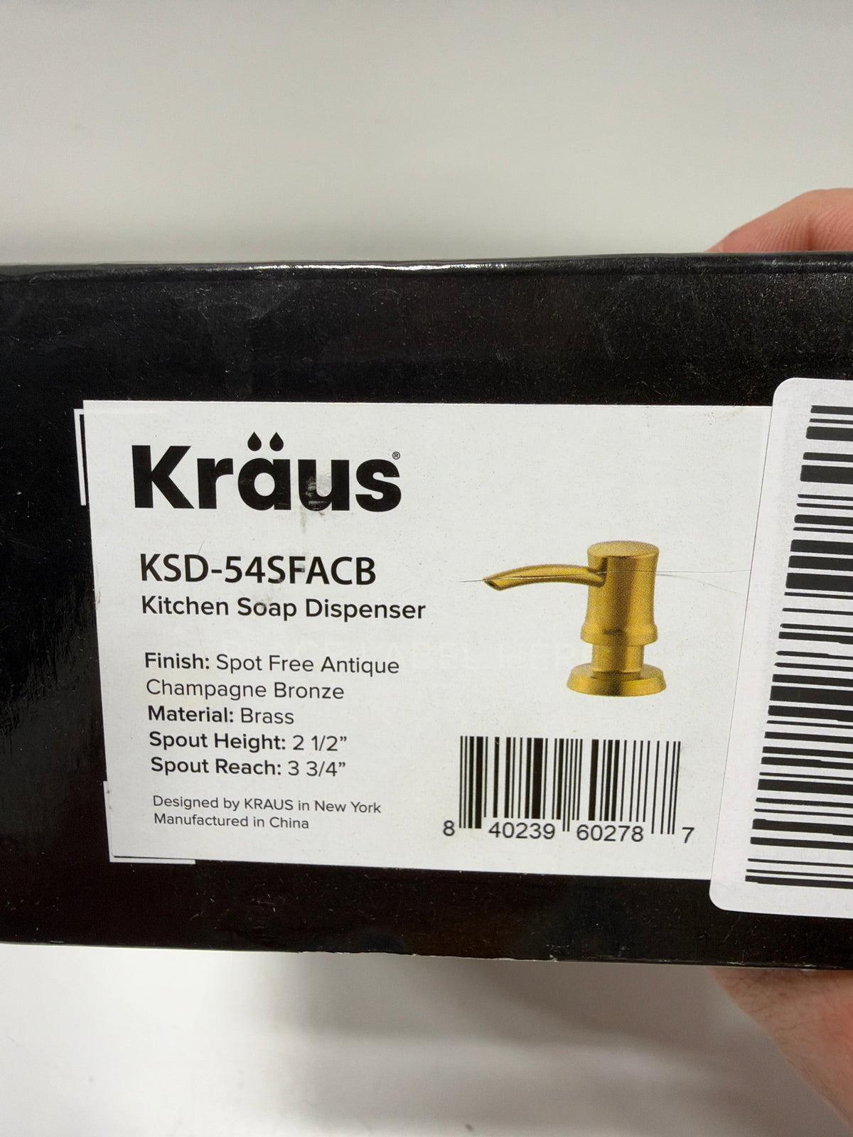 Kraus KSD-54 Boden Deck Mounted Soap and Lotion Dispenser with 17 Oz Capacity Spot Free Antique Champagne Bronze