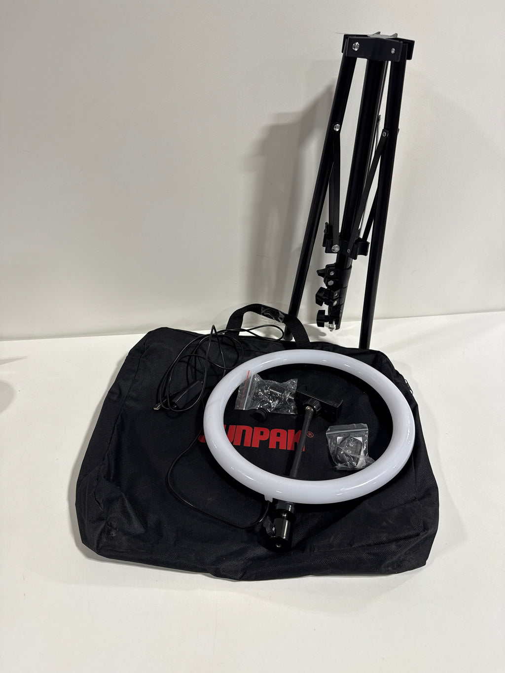 Used Sunpak - 12’’ Bicolor LED Ring Light Kit - Black - *Cameras Camcorders & Drones